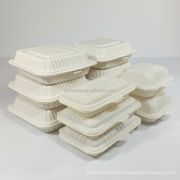 Biodegradable Compostable Plastic  Corn Starch Cornstarch Clamshell  Food Box Food Packaging